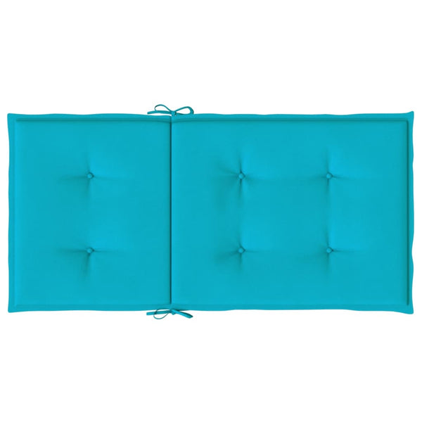 vidaXL Coussins de chaise longue bas 6 pcs Tissu turquoise