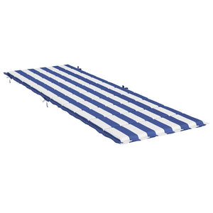 Sonnenliegen Auflage Blau-Weiß Gestreift