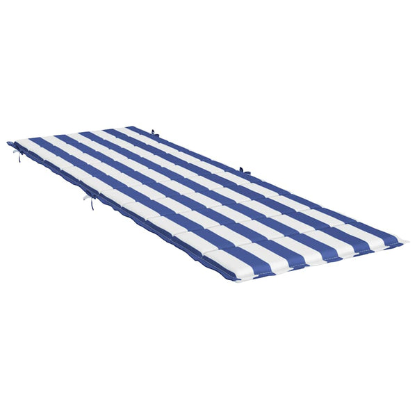 Sonnenliegen Auflage Blau-Weiß Gestreift