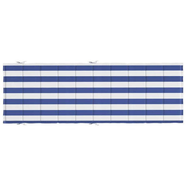 Sonnenliegen Auflage Blau-Weiß Gestreift