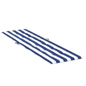 Liegestuhl Auflage Blau-Weiß Gestreift