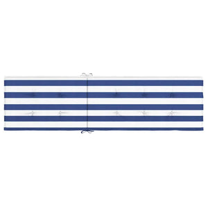 Liegestuhl Auflage Blau-Weiß Gestreift