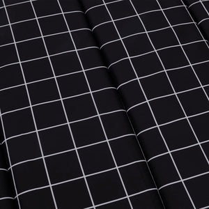 Sonnenliegen Auflage Schwarz Karomuster