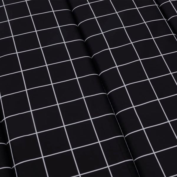 Sonnenliegen Auflage Schwarz Karomuster