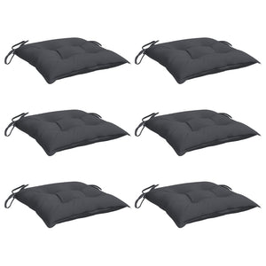 Stuhlkissen 6er Set Anthrazit 40x40 cm