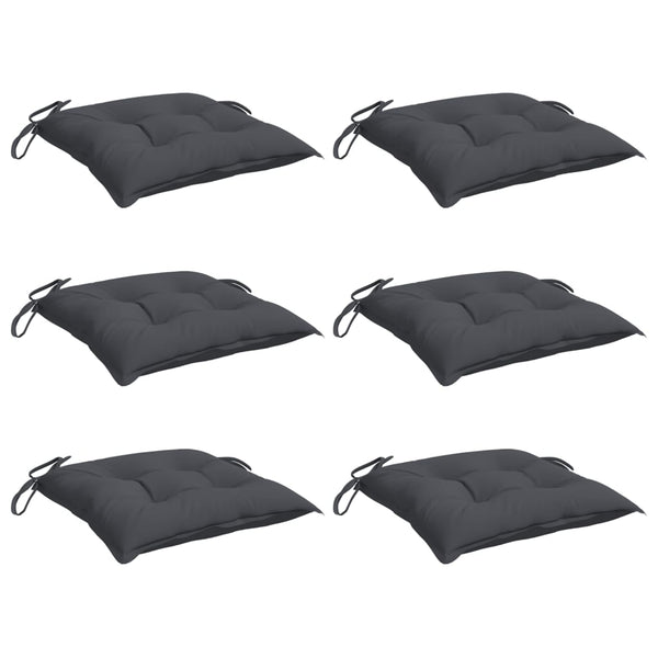 Stuhlkissen 6er Set Anthrazit 40x40 cm
