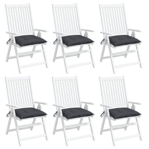 Stuhlkissen 6er Set Anthrazit 40x40 cm