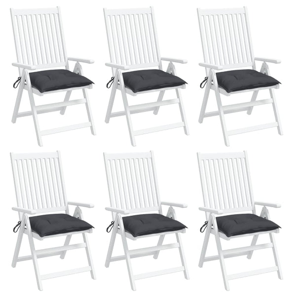 Stuhlkissen 6er Set Anthrazit 40x40 cm