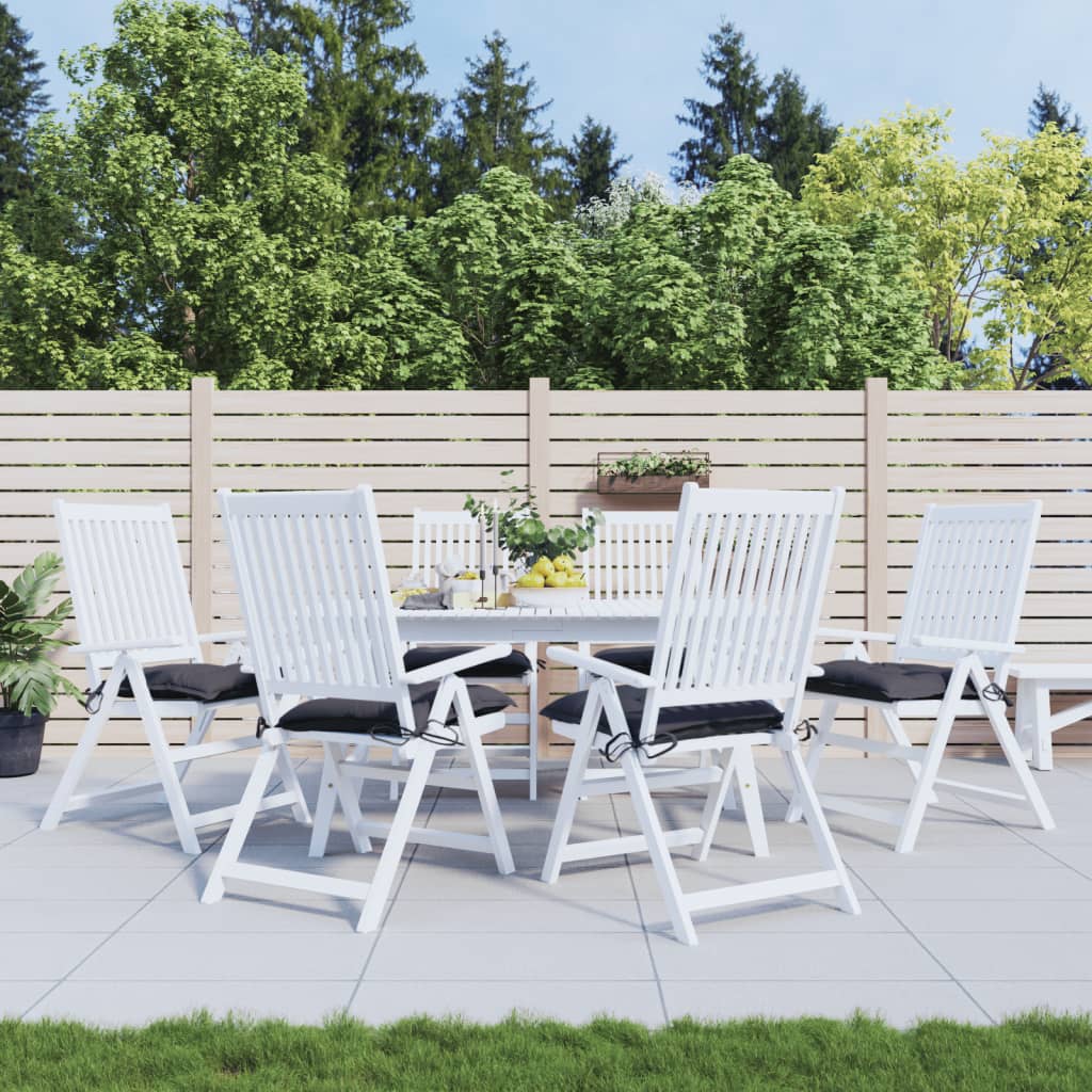 Stuhlkissen 6er Set Anthrazit 40x40 cm