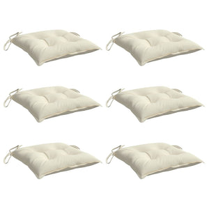 Stuhlkissen 6er Set Cremeweiß 40x40 cm