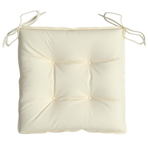 Stuhlkissen 6er Set Cremeweiß 40x40 cm