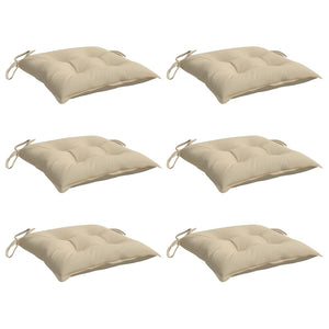 Stuhlkissen 6er Set Beige 40x40 cm