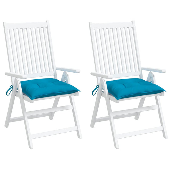 Hellblaue Stuhlkissen, 2er Set, 40x40 cm