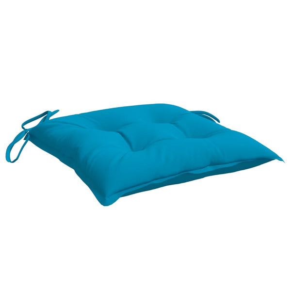 Hellblaue Stuhlkissen, 2er Set, 40x40 cm