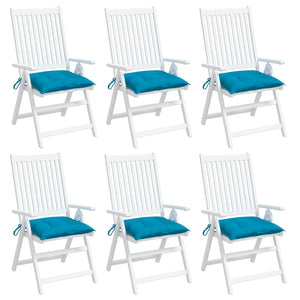 Hellblaue Stuhlkissen, 6er Set, 40x40 cm