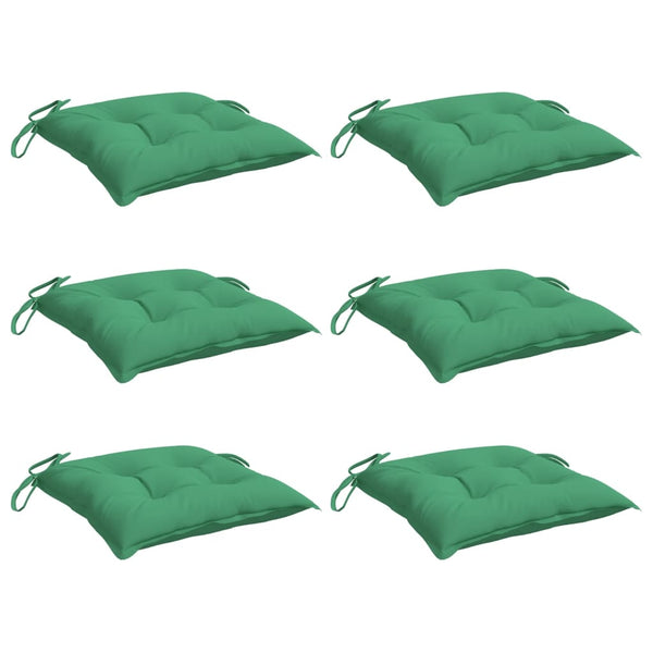 Stuhlkissen Grün 6er Set 40x40 cm
