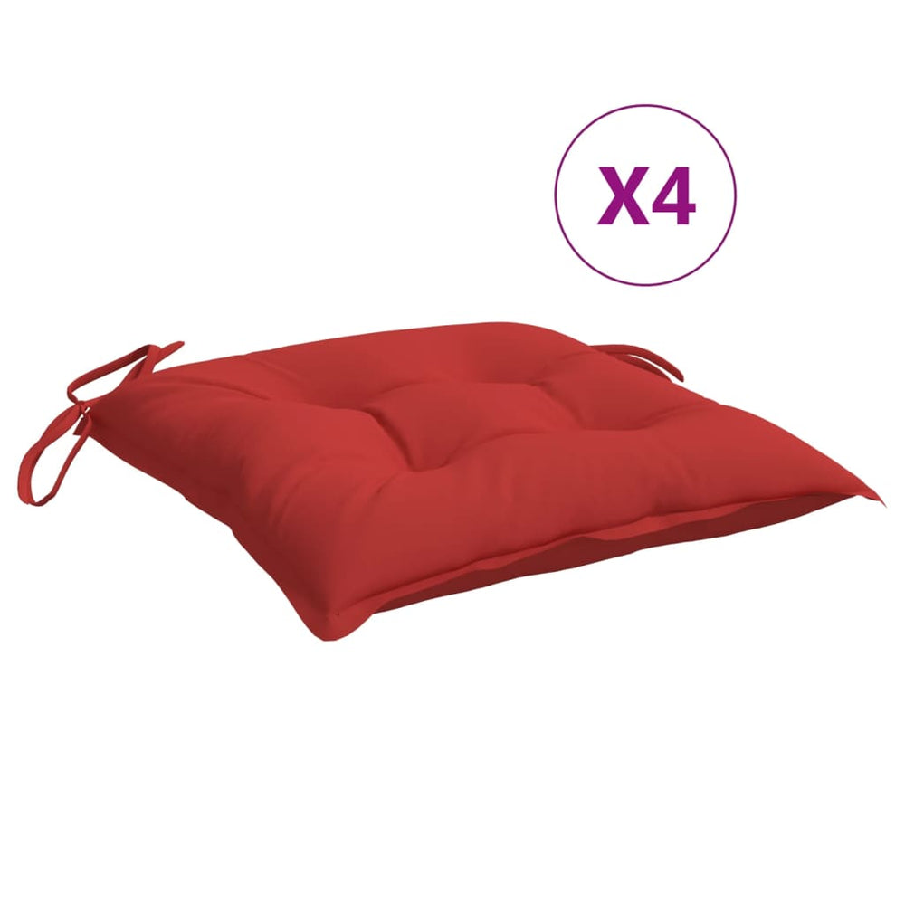 Stuhlkissen 4er Set Rot 40x40 cm
