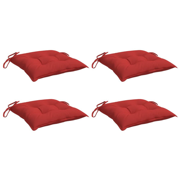 Stuhlkissen 4er Set Rot 40x40 cm
