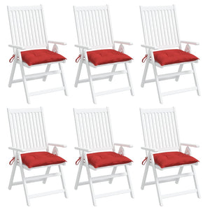 Stuhlkissen 6er Set Rot 40x40 cm