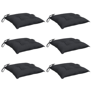 Stuhlkissen 6er Set Schwarz 40x40 cm
