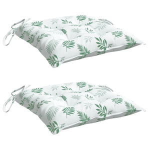 Stuhlkissen 2er Set Blattmuster 40x40 cm