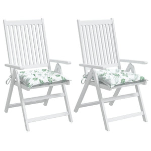 Stuhlkissen 2er Set Blattmuster 40x40 cm