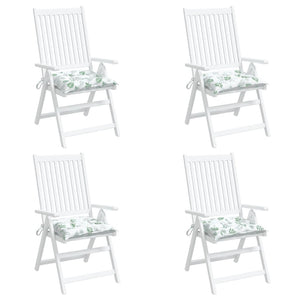 Stuhlkissen 4er Set Blattmuster 40x40 cm