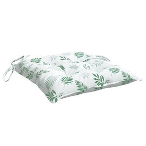 Stuhlkissen 4er Set Blattmuster 40x40 cm