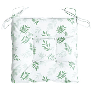 Stuhlkissen 4er Set Blattmuster 40x40 cm