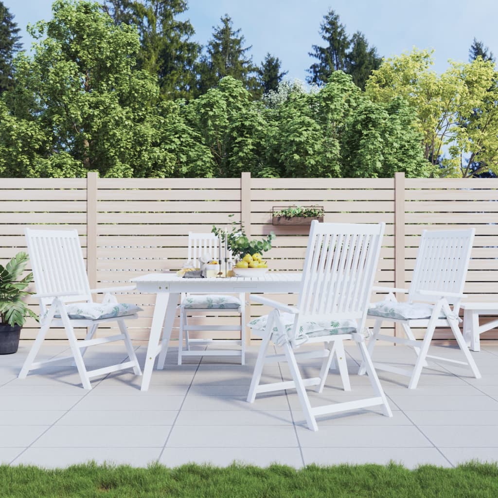 Stuhlkissen 4er Set Blattmuster 40x40 cm
