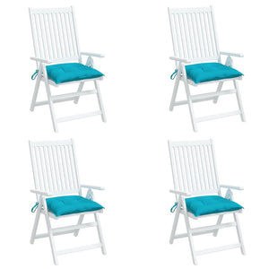 Türkise Stuhlkissen, 4er Set, 40x40 cm