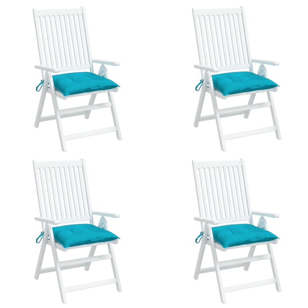 Türkise Stuhlkissen, 4er Set, 40x40 cm