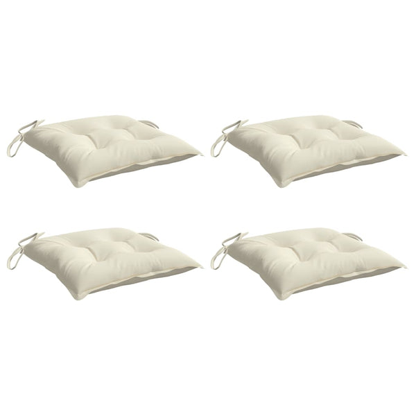 vidaXL Chair Cushions 4 pcs Cream White 50x50x7 cm Oxford Fabric
