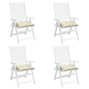 vidaXL Chair Cushions 4 pcs Cream White 50x50x7 cm Oxford Fabric
