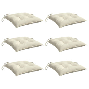 Stuhlkissen 6er Set Cremeweiß 50x50 cm