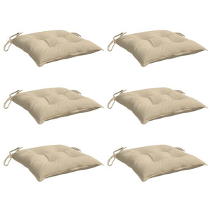 vidaXL Coussins de palette 6 pcs Beige 50x50x7 cm Tissu Oxford