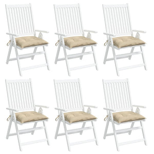 vidaXL Coussins de palette 6 pcs Beige 50x50x7 cm Tissu Oxford