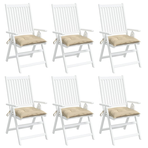 vidaXL Coussins de palette 6 pcs Beige 50x50x7 cm Tissu Oxford
