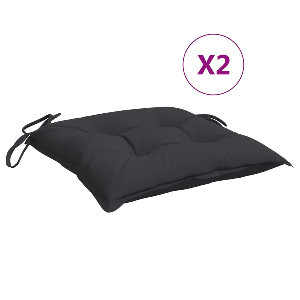 Schwarze Palettenkissen 50x50 cm, 2er-Set