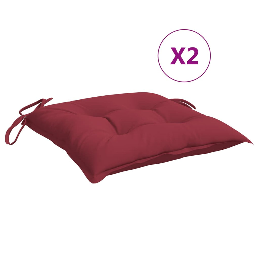 Weinrote Palettenkissen 50x50 cm, 2er-Set