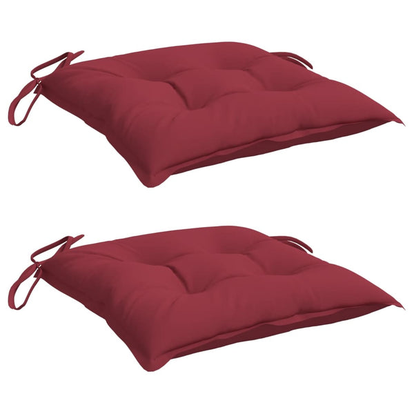 Weinrote Palettenkissen 50x50 cm, 2er-Set