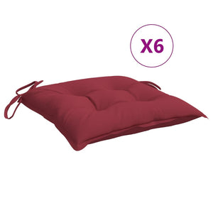 Palettenkissen 6er Set Weinrot 50x50 cm