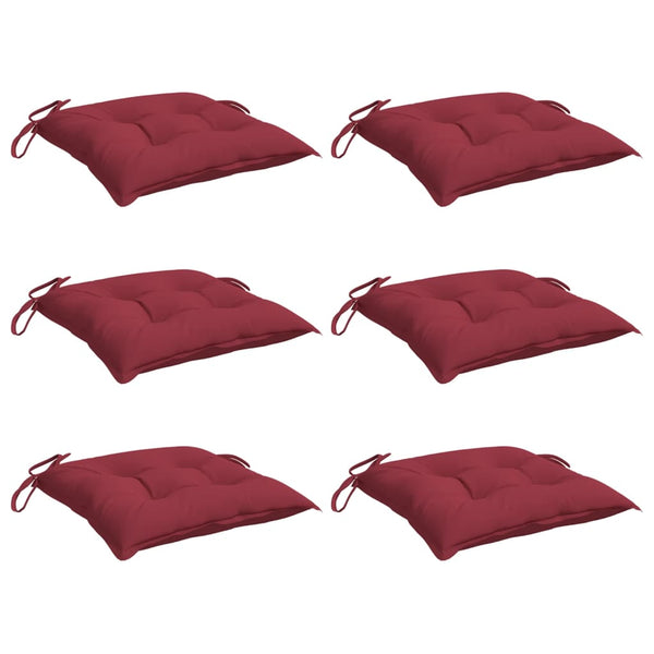 Palettenkissen 6er Set Weinrot 50x50 cm