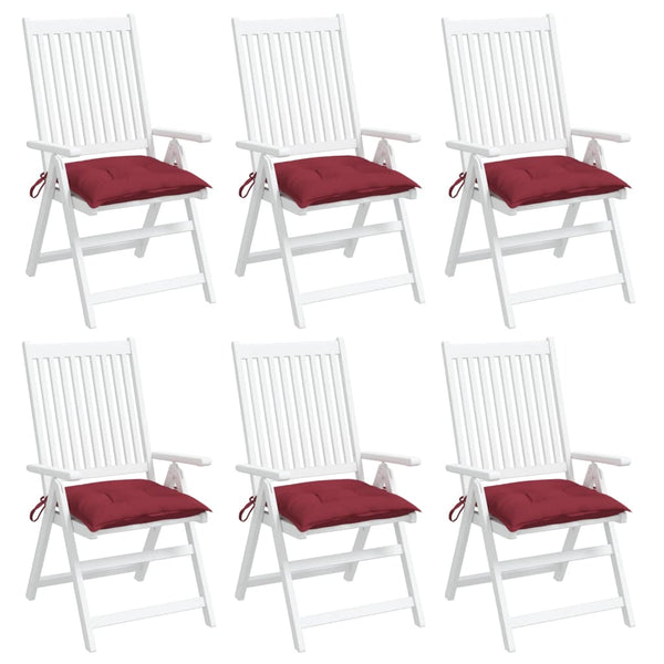 Palettenkissen 6er Set Weinrot 50x50 cm