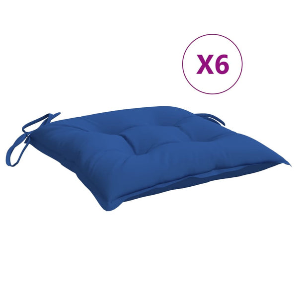 vidaXL Coussins de palette 6 pcs Bleu 50x50x7 cm Tissu Oxford