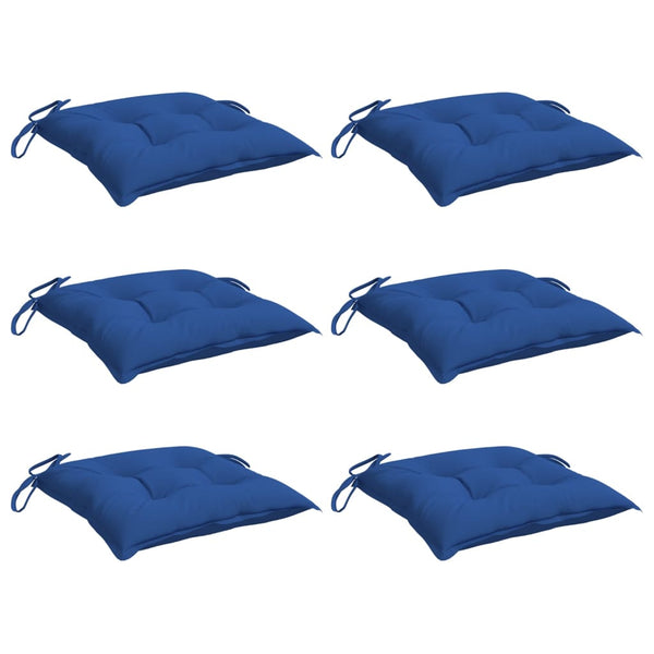 vidaXL Coussins de palette 6 pcs Bleu 50x50x7 cm Tissu Oxford
