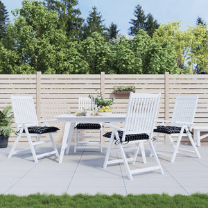 vidaXL Coussins de chaise 4 pcs Noir à carreaux 50x50x7 cm Tissu Oxford