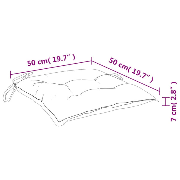 Stuhlkissen 6er Set Schwarz Karomuster