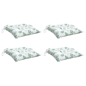 Stuhlkissen 4er Set Blattmuster 50x50 cm