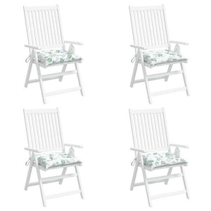 Stuhlkissen 4er Set Blattmuster 50x50 cm